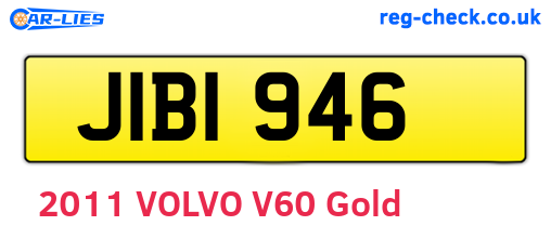 JIB1946 are the vehicle registration plates.