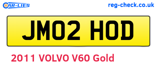 JM02HOD are the vehicle registration plates.