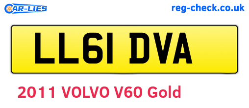 LL61DVA are the vehicle registration plates.