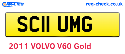 SC11UMG are the vehicle registration plates.