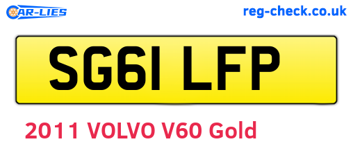 SG61LFP are the vehicle registration plates.