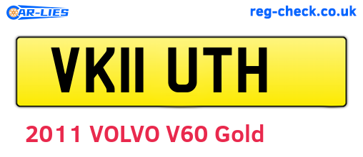 VK11UTH are the vehicle registration plates.