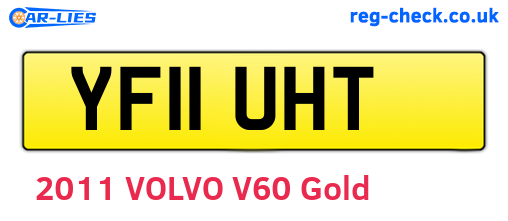 YF11UHT are the vehicle registration plates.