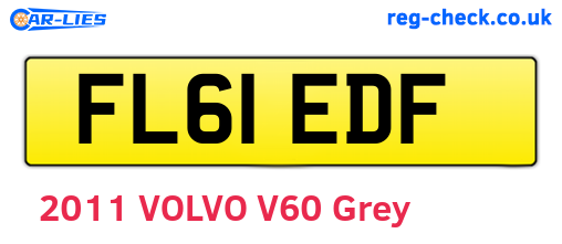 FL61EDF are the vehicle registration plates.