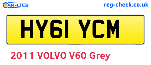 HY61YCM are the vehicle registration plates.