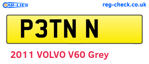 P3TNN are the vehicle registration plates.