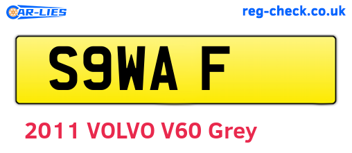 S9WAF are the vehicle registration plates.