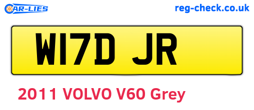 W17DJR are the vehicle registration plates.