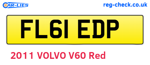 FL61EDP are the vehicle registration plates.