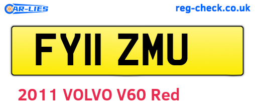 FY11ZMU are the vehicle registration plates.