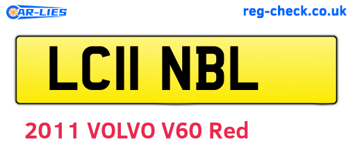 LC11NBL are the vehicle registration plates.