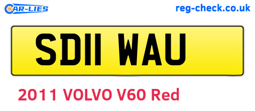 SD11WAU are the vehicle registration plates.