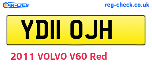 YD11OJH are the vehicle registration plates.