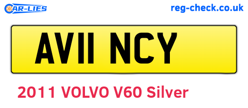 AV11NCY are the vehicle registration plates.