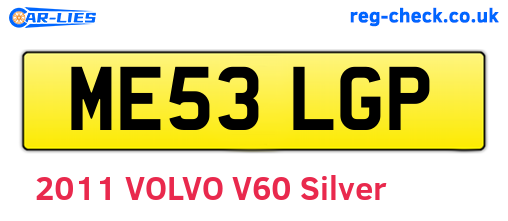 ME53LGP are the vehicle registration plates.