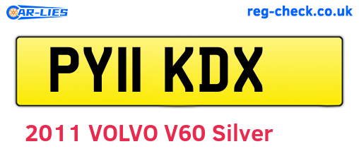PY11KDX are the vehicle registration plates.