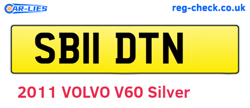 SB11DTN are the vehicle registration plates.