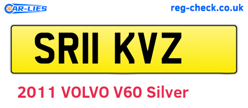 SR11KVZ are the vehicle registration plates.