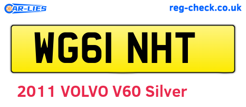 WG61NHT are the vehicle registration plates.