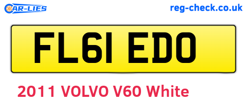 FL61EDO are the vehicle registration plates.