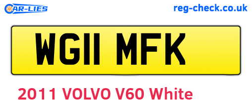 WG11MFK are the vehicle registration plates.