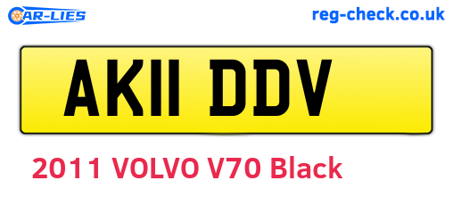 AK11DDV are the vehicle registration plates.
