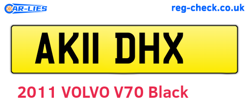 AK11DHX are the vehicle registration plates.