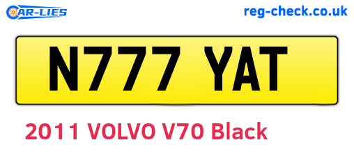 N777YAT are the vehicle registration plates.