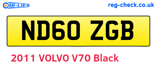 ND60ZGB are the vehicle registration plates.
