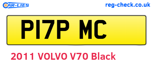 P17PMC are the vehicle registration plates.