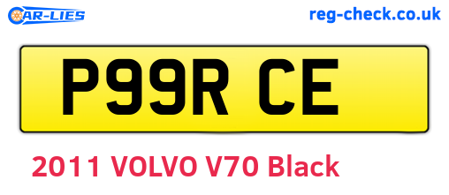 P99RCE are the vehicle registration plates.