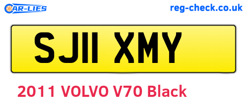 SJ11XMY are the vehicle registration plates.