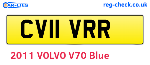 CV11VRR are the vehicle registration plates.