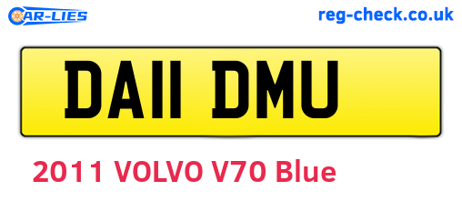 DA11DMU are the vehicle registration plates.