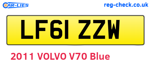 LF61ZZW are the vehicle registration plates.