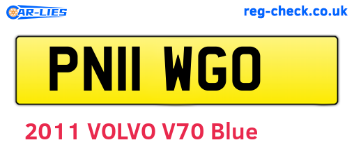 PN11WGO are the vehicle registration plates.