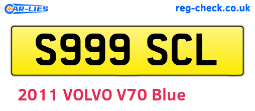 S999SCL are the vehicle registration plates.
