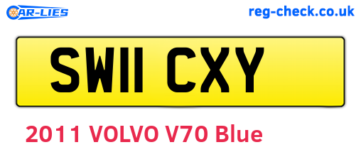SW11CXY are the vehicle registration plates.
