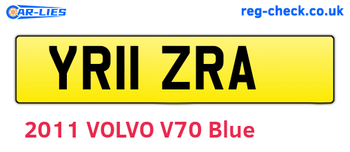 YR11ZRA are the vehicle registration plates.