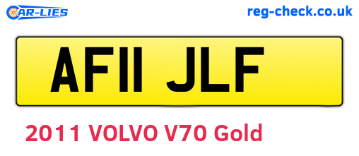 AF11JLF are the vehicle registration plates.
