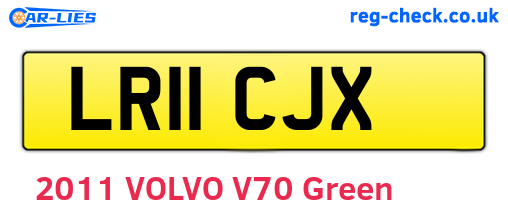 LR11CJX are the vehicle registration plates.