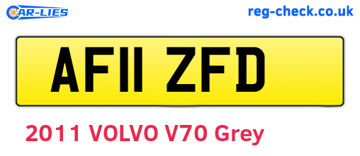 AF11ZFD are the vehicle registration plates.