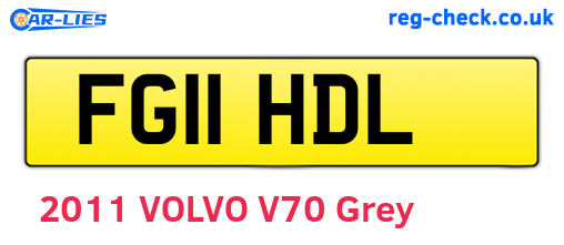 FG11HDL are the vehicle registration plates.