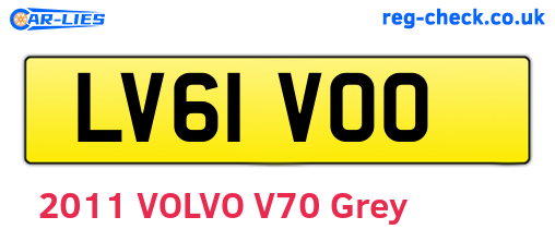LV61VOO are the vehicle registration plates.