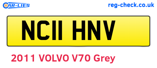 NC11HNV are the vehicle registration plates.