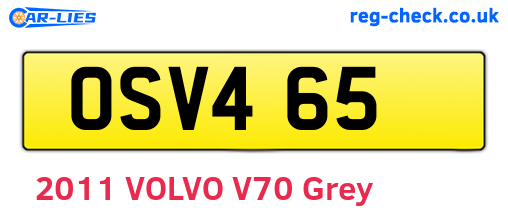 OSV465 are the vehicle registration plates.
