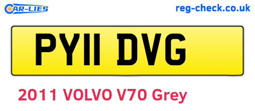 PY11DVG are the vehicle registration plates.