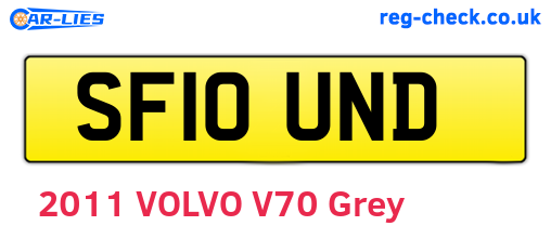 SF10UND are the vehicle registration plates.