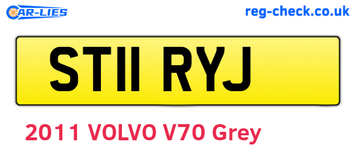 ST11RYJ are the vehicle registration plates.