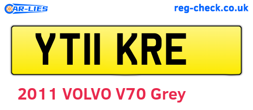 YT11KRE are the vehicle registration plates.